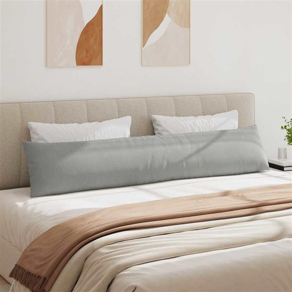 Grote foto vidaxl sofa kussens 2 stuks lichtgrijs 200 x 40 cm stof huis en inrichting woningdecoratie