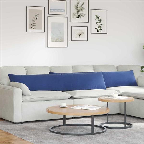 Grote foto vidaxl sofa kussens 2 stuks politieblauw 200 x 40 cm cordstof huis en inrichting woningdecoratie