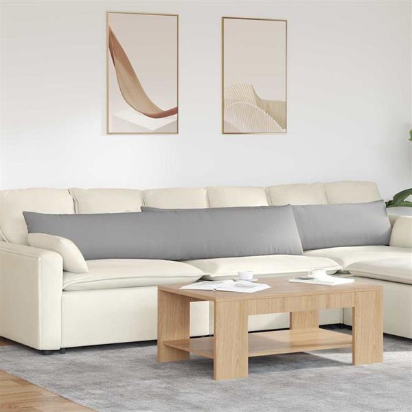 Grote foto vidaxl sofa kussens 2 stuks grijs 200 x 40 cm stof huis en inrichting woningdecoratie