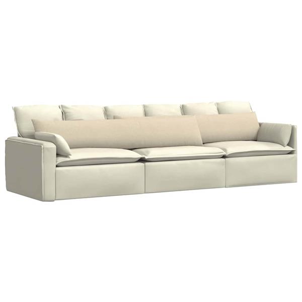 Grote foto vidaxl sofa kussens 2 stuks cr me 200 x 40 cm stof huis en inrichting woningdecoratie