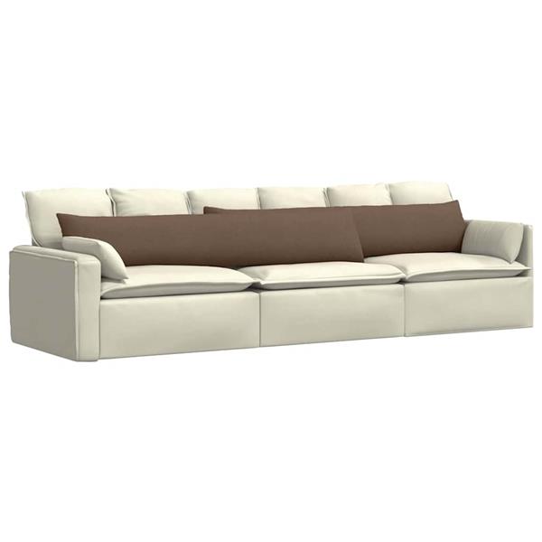 Grote foto vidaxl sofa kussens 2 stuks bruin 200 x 40 cm stof huis en inrichting woningdecoratie