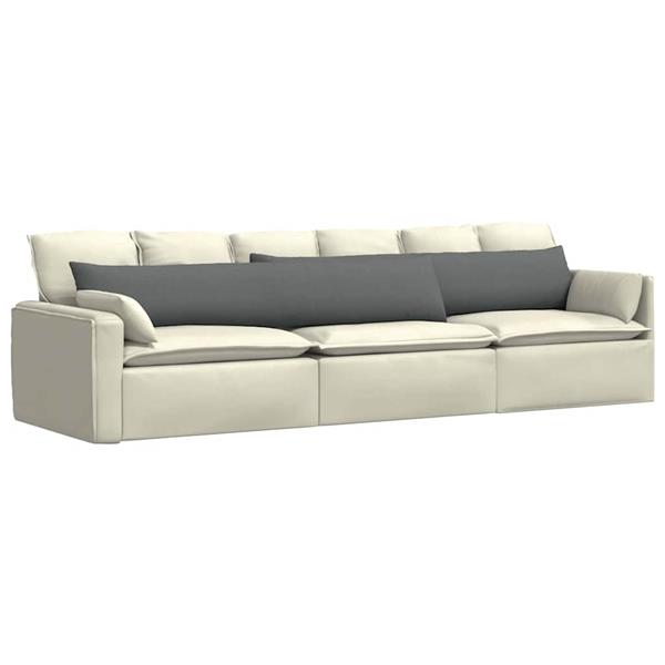 Grote foto vidaxl sofa kussens 2 stuks donkergrijs 200 x 40 cm stof huis en inrichting woningdecoratie