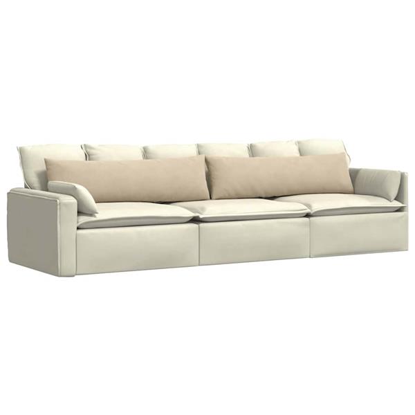 Grote foto vidaxl sofa kussens 2 stuks cr me 145 x 40 cm stof huis en inrichting woningdecoratie