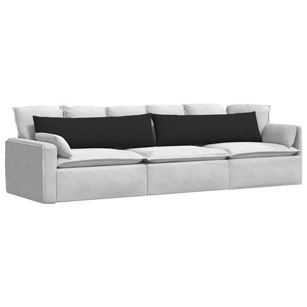 Grote foto vidaxl sofa kussens 2 stuks zwart 145 x 40 cm stof huis en inrichting woningdecoratie
