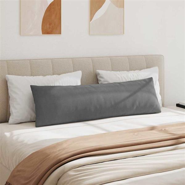 Grote foto vidaxl sofa kussens 2 stuks donkergrijs 145 x 40 cm stof huis en inrichting woningdecoratie