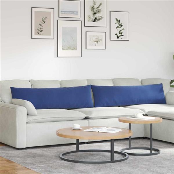 Grote foto vidaxl sofa kussens 2 stuks politieblauw 145 x 40 cm cordstof huis en inrichting woningdecoratie