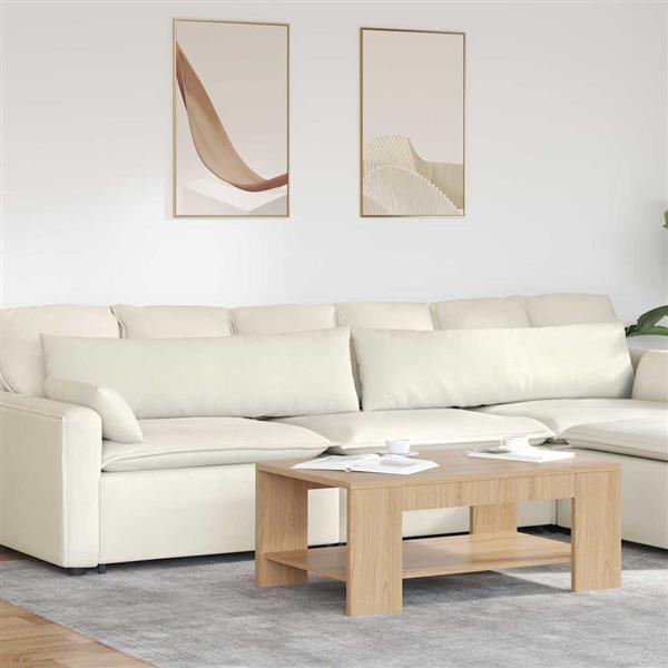 Grote foto vidaxl sofa kussens 2 stuks cr me 145 x 40 cm cordstof huis en inrichting woningdecoratie