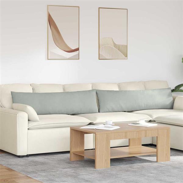 Grote foto vidaxl sofa kussens 2 stuks lichtgrijs 145 x 40 cm cordstof huis en inrichting woningdecoratie