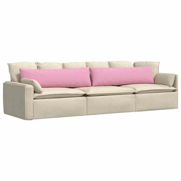 Grote foto vidaxl sofa kussens 2 stuks roze 145 x 40 cm stof huis en inrichting woningdecoratie
