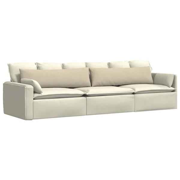 Grote foto vidaxl sofa kussens 2 stuks cr me 145 x 40 cm stof huis en inrichting woningdecoratie