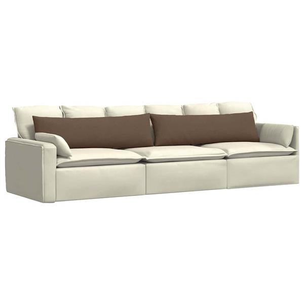 Grote foto vidaxl sofa kussens 2 stuks bruin 145 x 40 cm stof huis en inrichting woningdecoratie