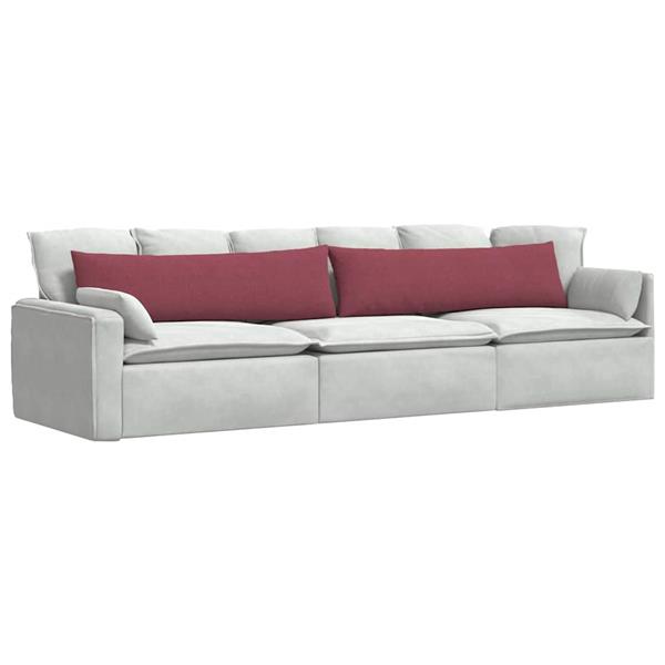 Grote foto vidaxl sofa kussens 2 stuks wijnrood 145 x 40 cm stof huis en inrichting woningdecoratie