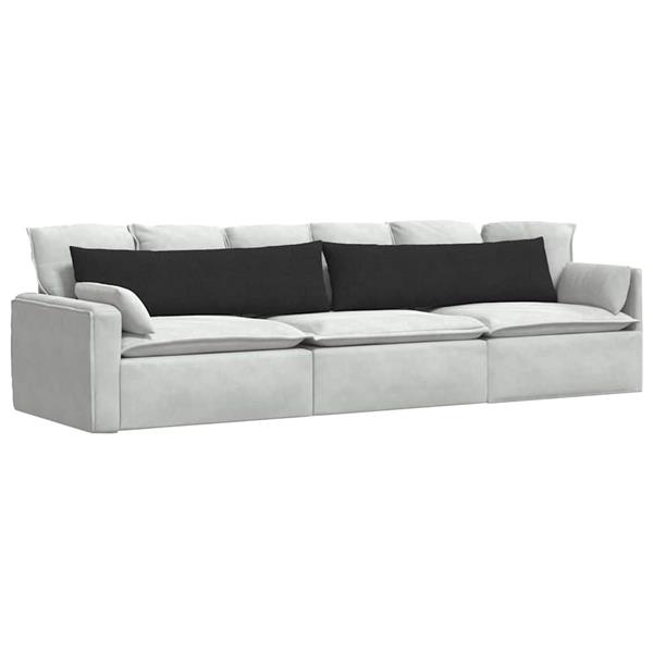 Grote foto vidaxl sofa kussens 2 stuks zwart 145 x 40 cm stof huis en inrichting woningdecoratie