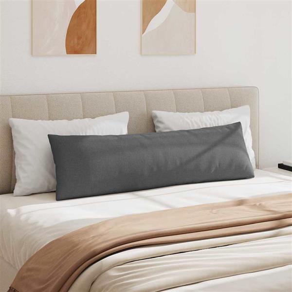 Grote foto vidaxl sofa kussens 2 stuks donkergrijs 145 x 40 cm stof huis en inrichting woningdecoratie