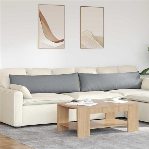 Grote foto vidaxl sofa kussens 2 stuks lichtgrijs 145 x 40 cm stof huis en inrichting woningdecoratie