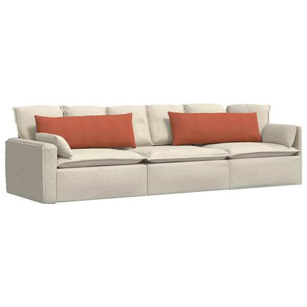 Grote foto vidaxl sofa kussens 2 stuks rood oranje 120 x 40 cm cordstof huis en inrichting woningdecoratie