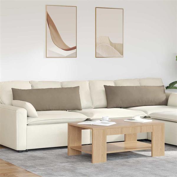 Grote foto vidaxl sofa kussens 2 stuks taupe 120 x 40 cm stof huis en inrichting woningdecoratie