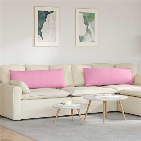 Grote foto vidaxl sofa kussens 2 stuks roze 120 x 40 cm stof huis en inrichting woningdecoratie