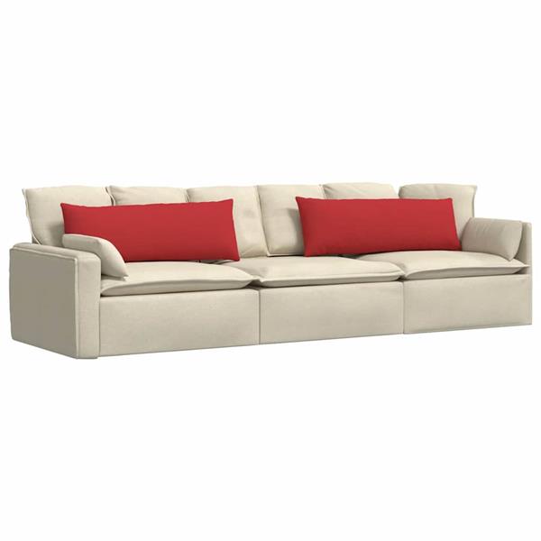 Grote foto vidaxl sofa kussens 2 stuks rood 120 x 40 cm stof huis en inrichting woningdecoratie