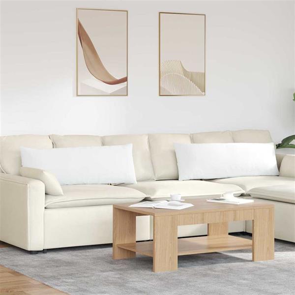 Grote foto vidaxl sofa kussens 2 stuks wit 120 x 40 cm stof huis en inrichting woningdecoratie