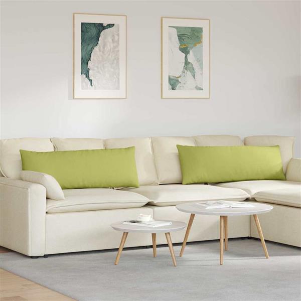 Grote foto vidaxl sofa kussens 2 stuks lichtgroen 120 x 40 cm stof huis en inrichting woningdecoratie