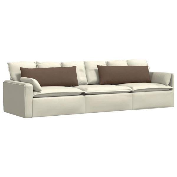 Grote foto vidaxl sofa kussens 2 stuks bruin 120 x 40 cm stof huis en inrichting woningdecoratie