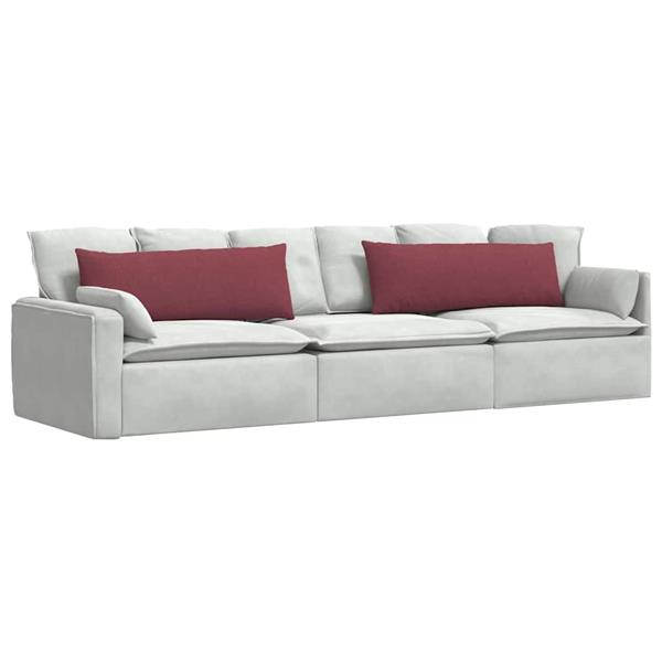 Grote foto vidaxl sofa kussens 2 stuks wijnrood 120 x 40 cm stof huis en inrichting woningdecoratie