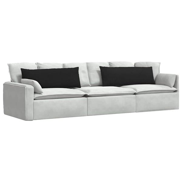 Grote foto vidaxl sofa kussens 2 stuks zwart 120 x 40 cm stof huis en inrichting woningdecoratie