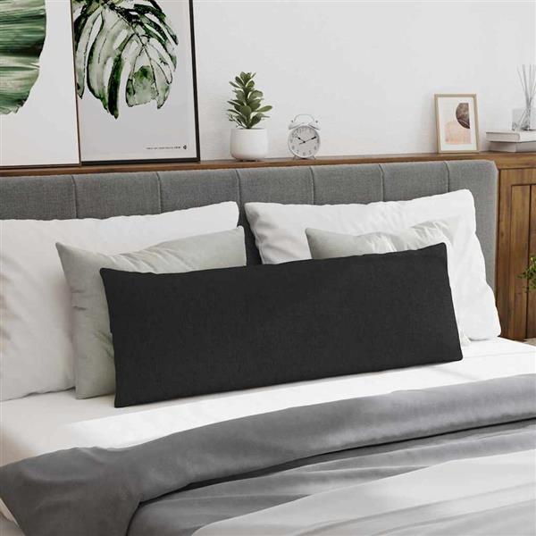 Grote foto vidaxl sofa kussens 2 stuks zwart 120 x 40 cm stof huis en inrichting woningdecoratie