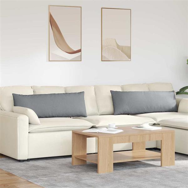 Grote foto vidaxl sofa kussens 2 stuks lichtgrijs 120 x 40 cm stof huis en inrichting woningdecoratie