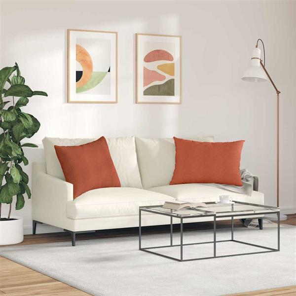 Grote foto vidaxl sofa kussens 2 stuks rood oranje 70 x 50 cm cordstof huis en inrichting woningdecoratie