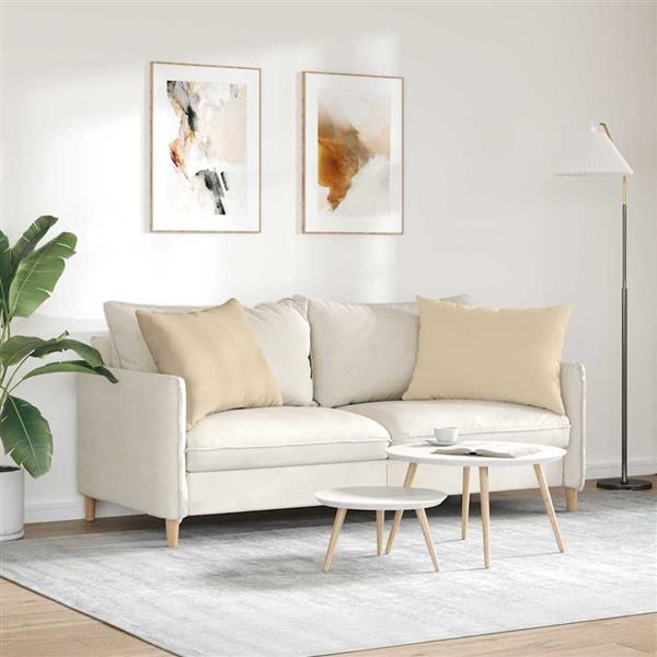 Grote foto vidaxl sofa kussens 2 stuks cr me 70 x 50 cm stof huis en inrichting woningdecoratie