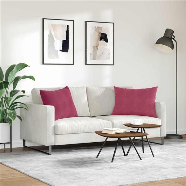 Grote foto vidaxl sofa kussens 2 stuks wijnrood 70 x 50 cm cordstof huis en inrichting woningdecoratie