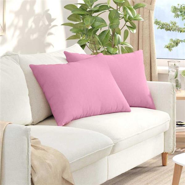 Grote foto vidaxl sofa kussens 2 stuks roze 70 x 50 cm stof huis en inrichting woningdecoratie
