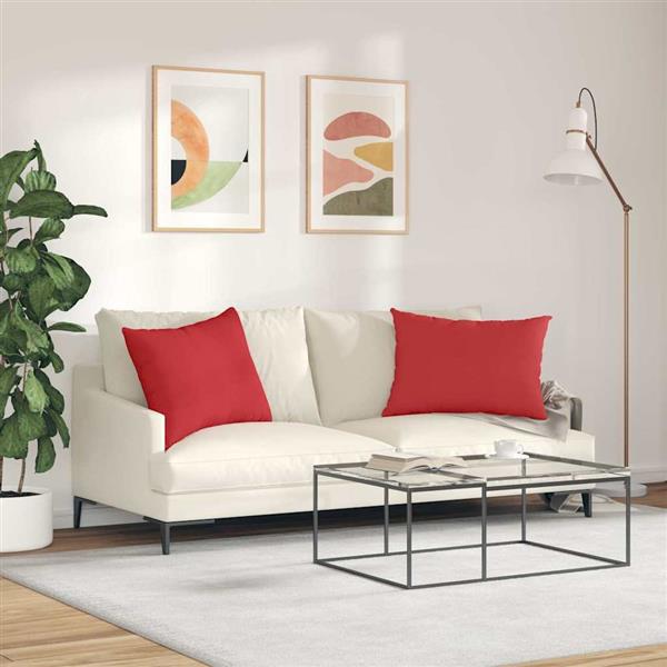 Grote foto vidaxl sofa kussens 2 stuks rood 70 x 50 cm stof huis en inrichting woningdecoratie