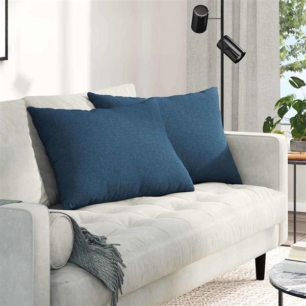 Grote foto vidaxl sofa kussens 2 stuks blauw 70 x 50 cm stof huis en inrichting woningdecoratie