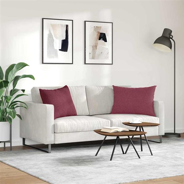 Grote foto vidaxl sofa kussens 2 stuks wijnrood 70 x 50 cm stof huis en inrichting woningdecoratie
