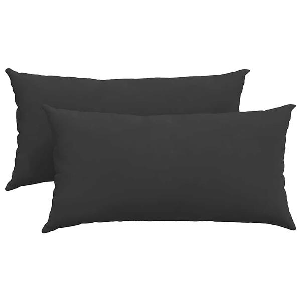 Grote foto vidaxl sofa kussens 2 stuks zwart 80 x 40 cm stof huis en inrichting woningdecoratie