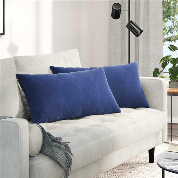 Grote foto vidaxl sofa kussens 2 stuks politieblauw 80 x 40 cm cordstof huis en inrichting woningdecoratie