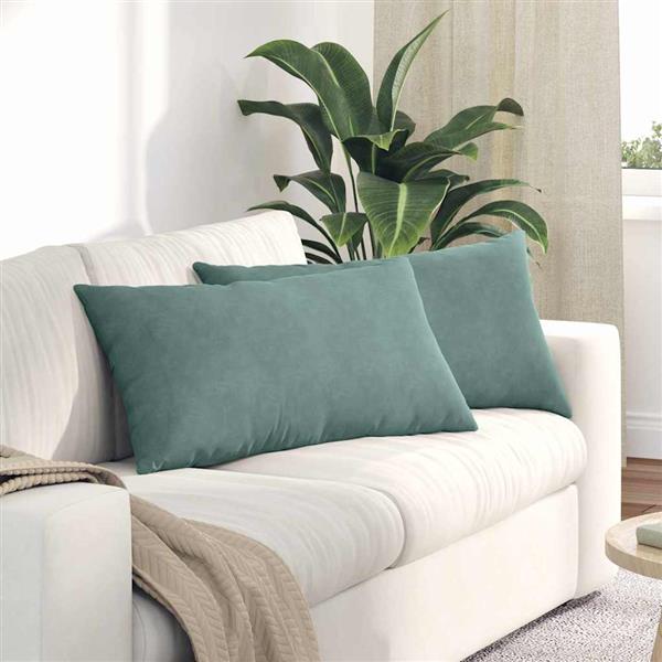 Grote foto vidaxl sofa kussens 2 stuks zeegroen 80 x 40 cm cordstof huis en inrichting woningdecoratie