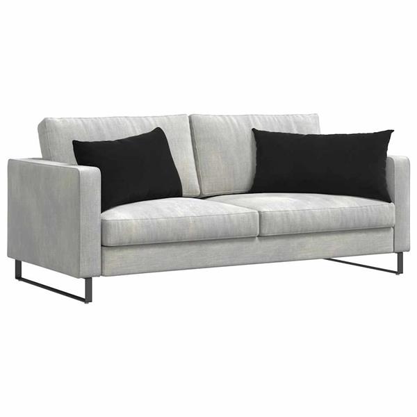 Grote foto vidaxl sofa kussens 2 stuks zwart 80 x 40 cm cordstof huis en inrichting woningdecoratie