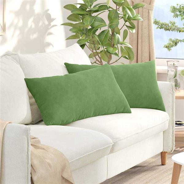 Grote foto vidaxl sofa kussens 2 stuks lichtgroen 80 x 40 cm cordstof huis en inrichting woningdecoratie