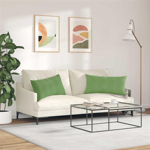 Grote foto vidaxl sofa kussens 2 stuks lichtgroen 80 x 40 cm cordstof huis en inrichting woningdecoratie