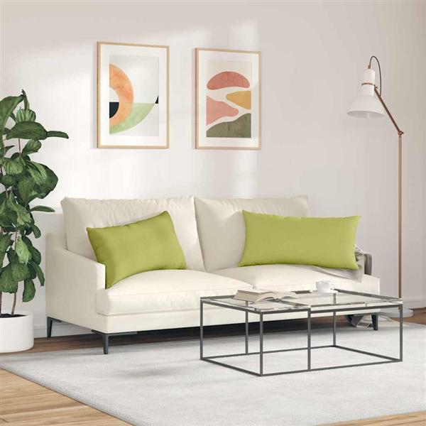 Grote foto vidaxl sofa kussens 2 stuks lichtgroen 80 x 40 cm stof huis en inrichting woningdecoratie