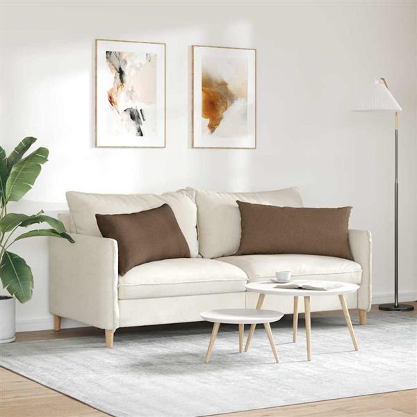 Grote foto vidaxl sofa kussens 2 stuks bruin 80 x 40 cm stof huis en inrichting woningdecoratie