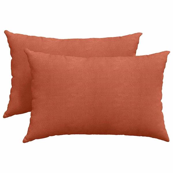 Grote foto vidaxl sofa kussens 2 stuks rood oranje 60 x 40 cm cordstof huis en inrichting woningdecoratie