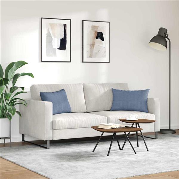 Grote foto vidaxl sofa kussens 2 stuks blauw 60 x 40 cm cordstof huis en inrichting woningdecoratie