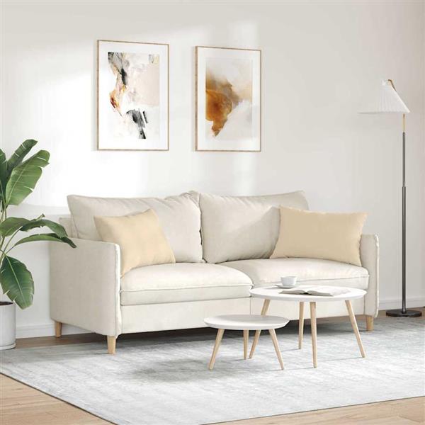 Grote foto vidaxl sofa kussens 2 stuks cr me 60 x 40 cm stof huis en inrichting woningdecoratie