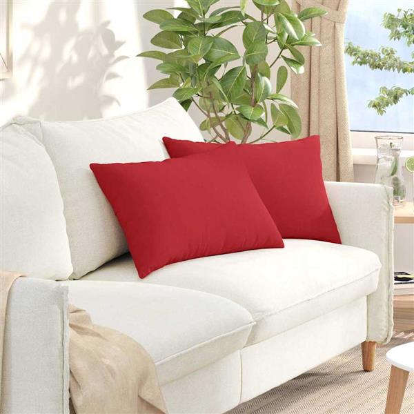 Grote foto vidaxl sofa kussens 2 stuks rood 60 x 40 cm stof huis en inrichting woningdecoratie