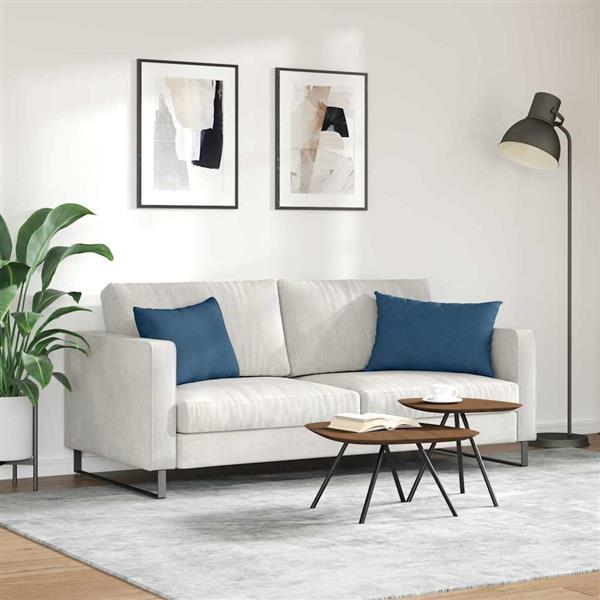 Grote foto vidaxl sofa kussens 2 stuks blauw 60 x 40 cm stof huis en inrichting woningdecoratie